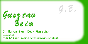 gusztav beim business card